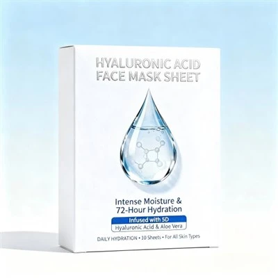 Full de màscara facial d'àcid hialurònic